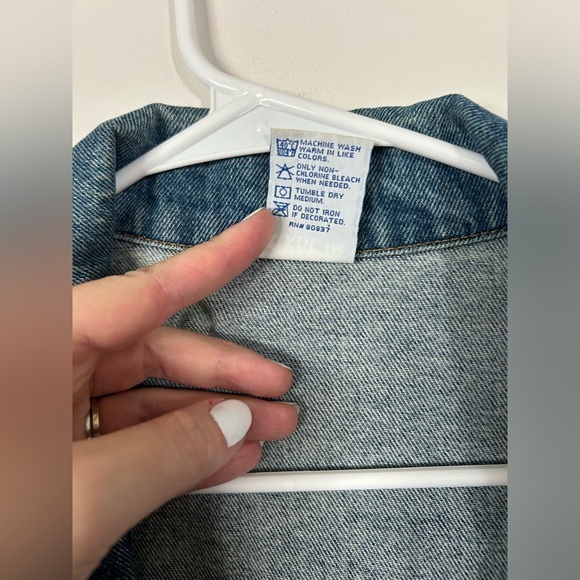 VINTAGE 90s NOS Captain Morgan Denim Jean Jacket Tyca Liquor Promo Large - Picture 3 of 10